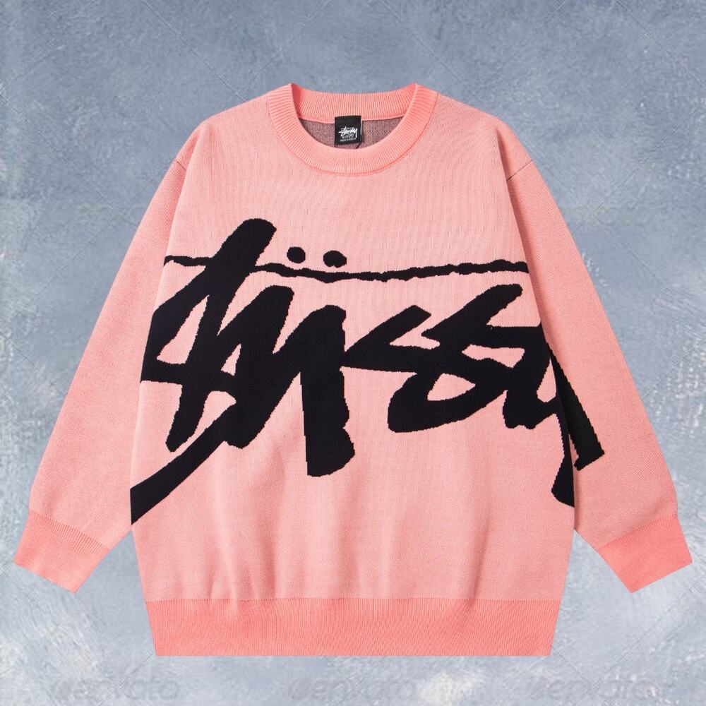 Stussy Women's Pink Knit Sweater